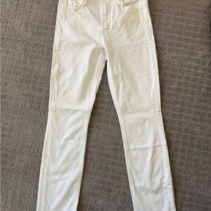 MOTHER Women's Cream Skinny Jeans